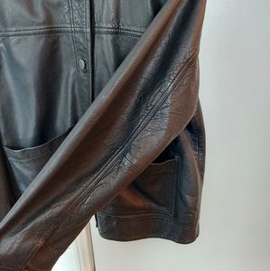 madewell washed leather chore jacket